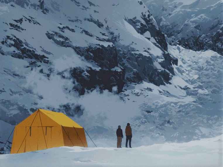 影評The Summit of the Gods神之山嶺》劇本充滿了堅實的元素，解釋為什麼人們想要爬得更高，白雪覆蓋的山脈很逼真